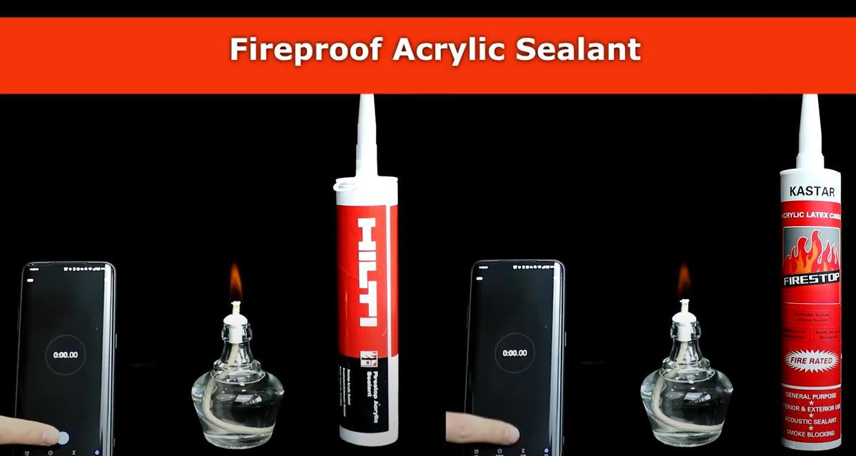 Kastar Fireproof Acrylic Sealant testing