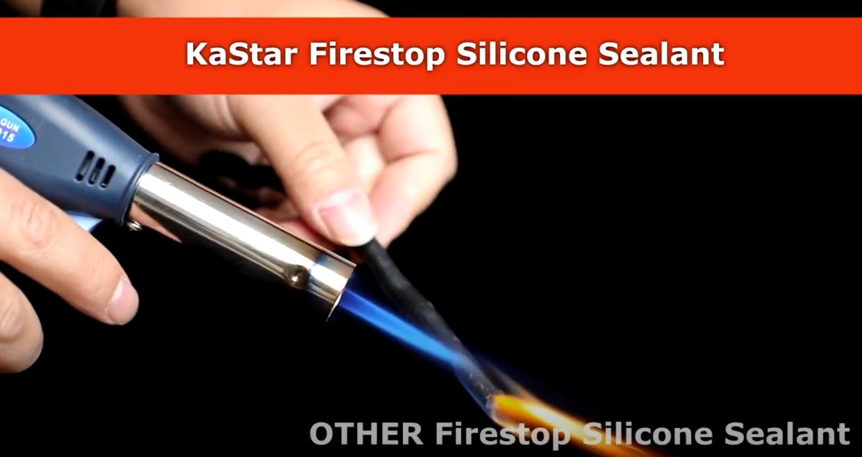 Selante de silicone neutro à prova de fogo Kastar vs outros testes